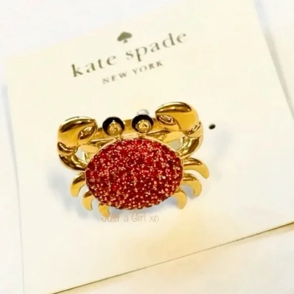 Kate Spade Shore Thing Crab Ring size 6 - Picture 5 of 6